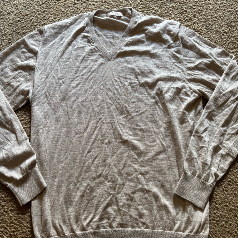 Luca Faloni Men’s Silk Cashmere Sweater Size 3XL Made in Italy V Neck